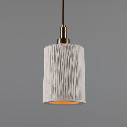 Senna Organic Ceramic Cylinder Bathroom Pendant