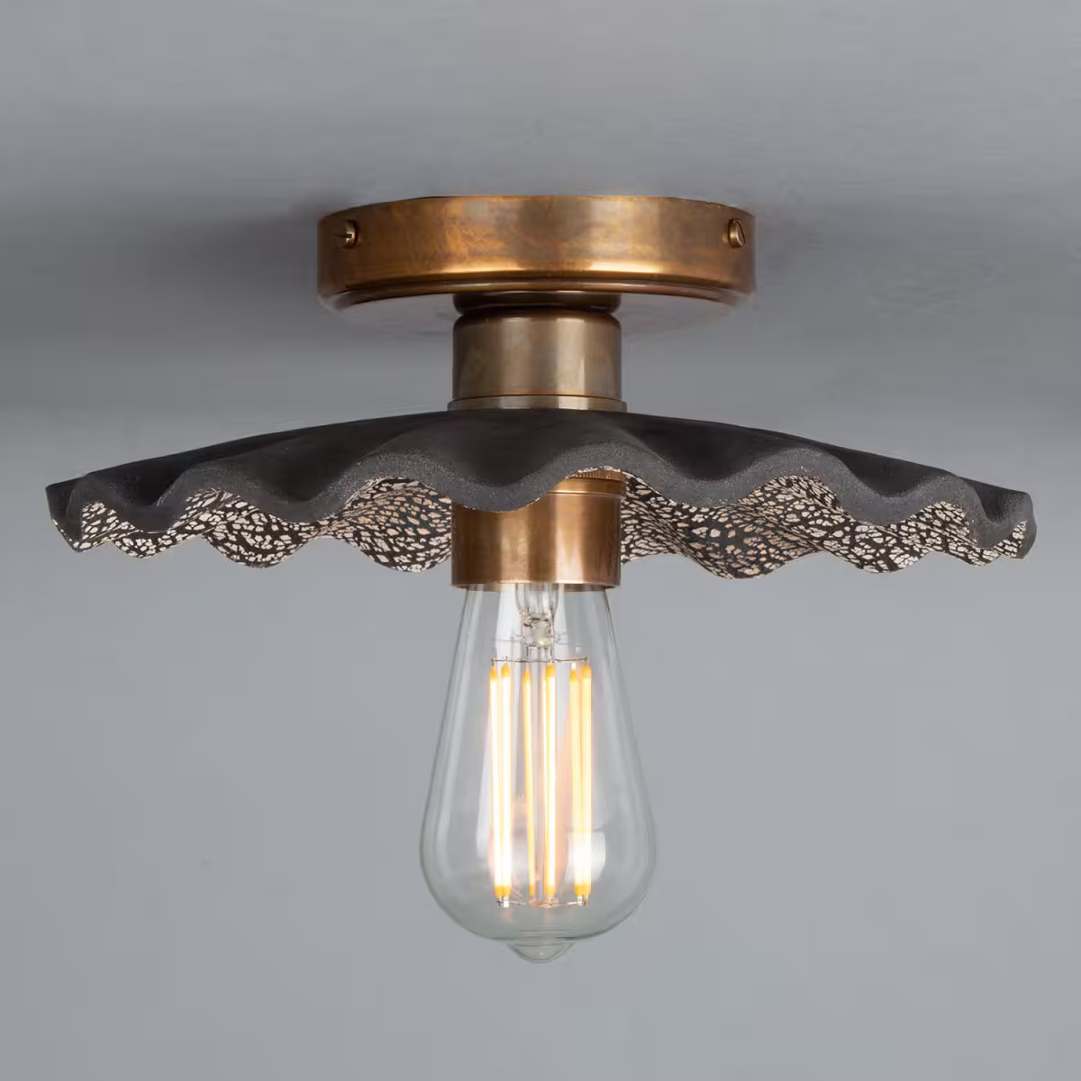 Kapok 27cm Organic Ceramic Ceiling Light