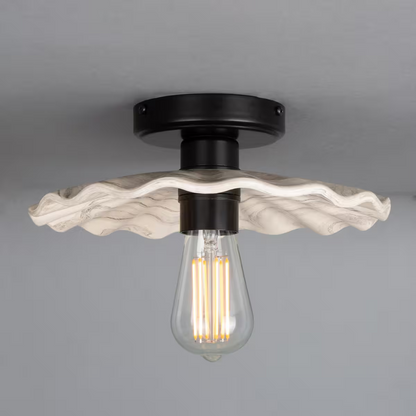 Kapok 27cm Organic Ceramic Ceiling Light