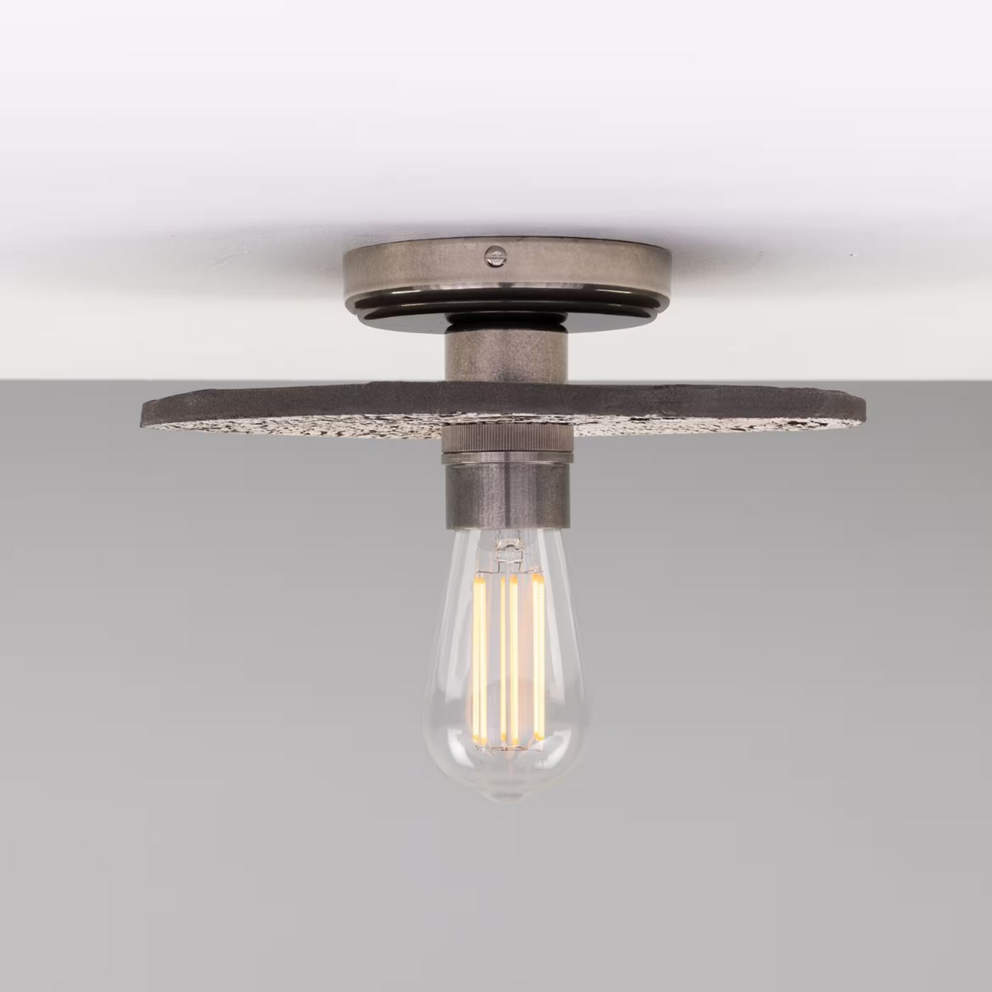 Bog Oak Organic Ceramic Disc Ceiling Light