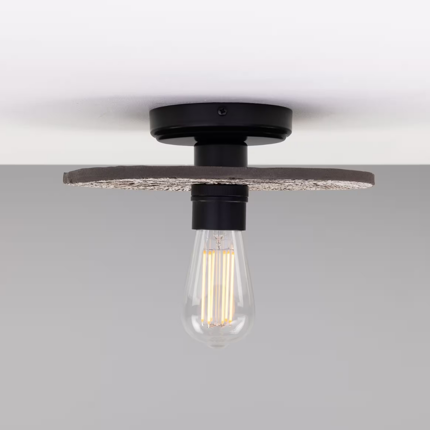 Bog Oak Organic Ceramic Disc Ceiling Light