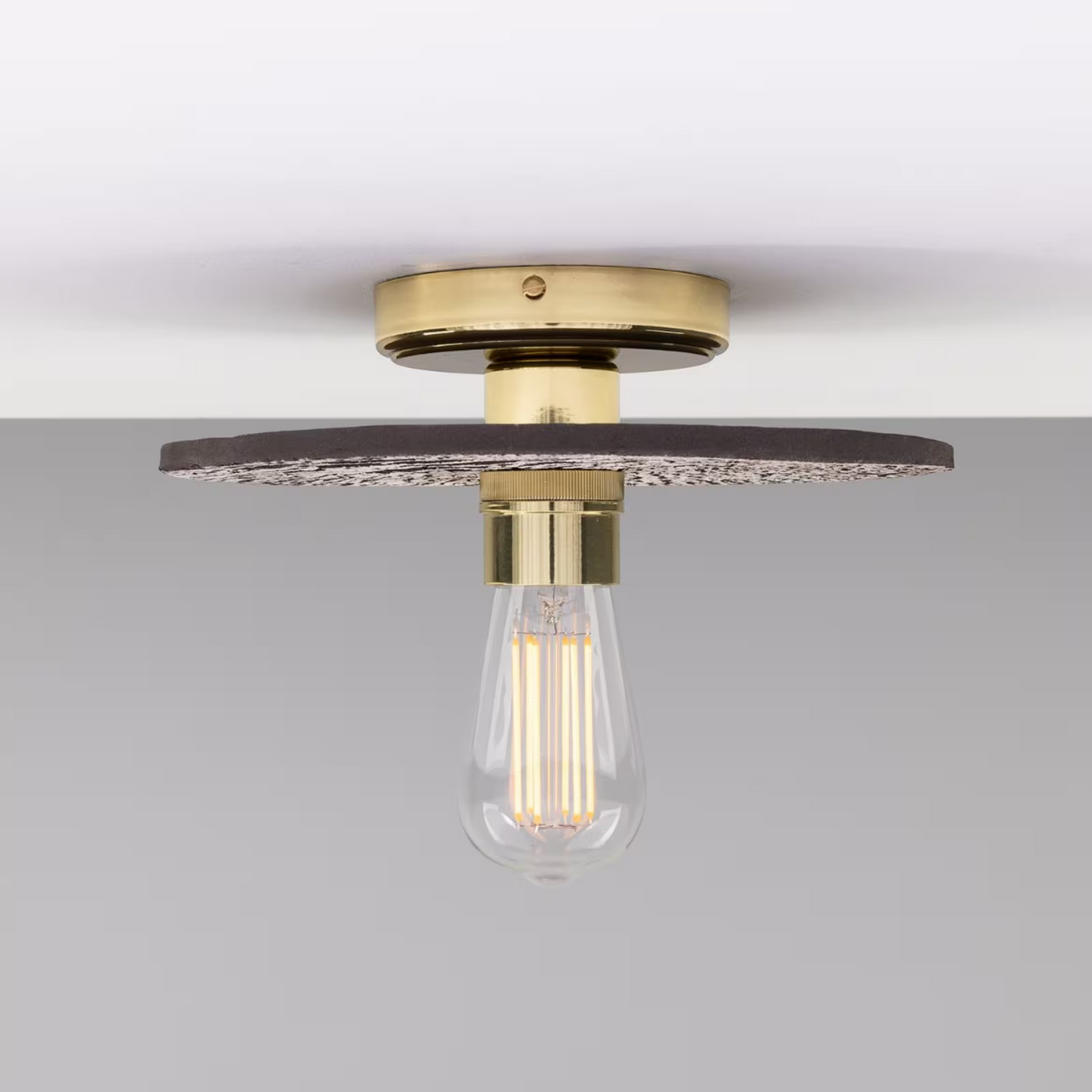 Bog Oak Organic Ceramic Disc Ceiling Light