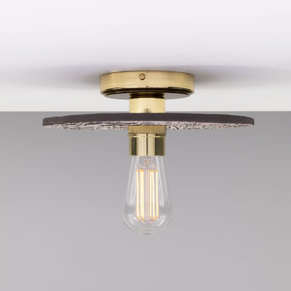 Bog Oak Organic Ceramic Disc Ceiling Light