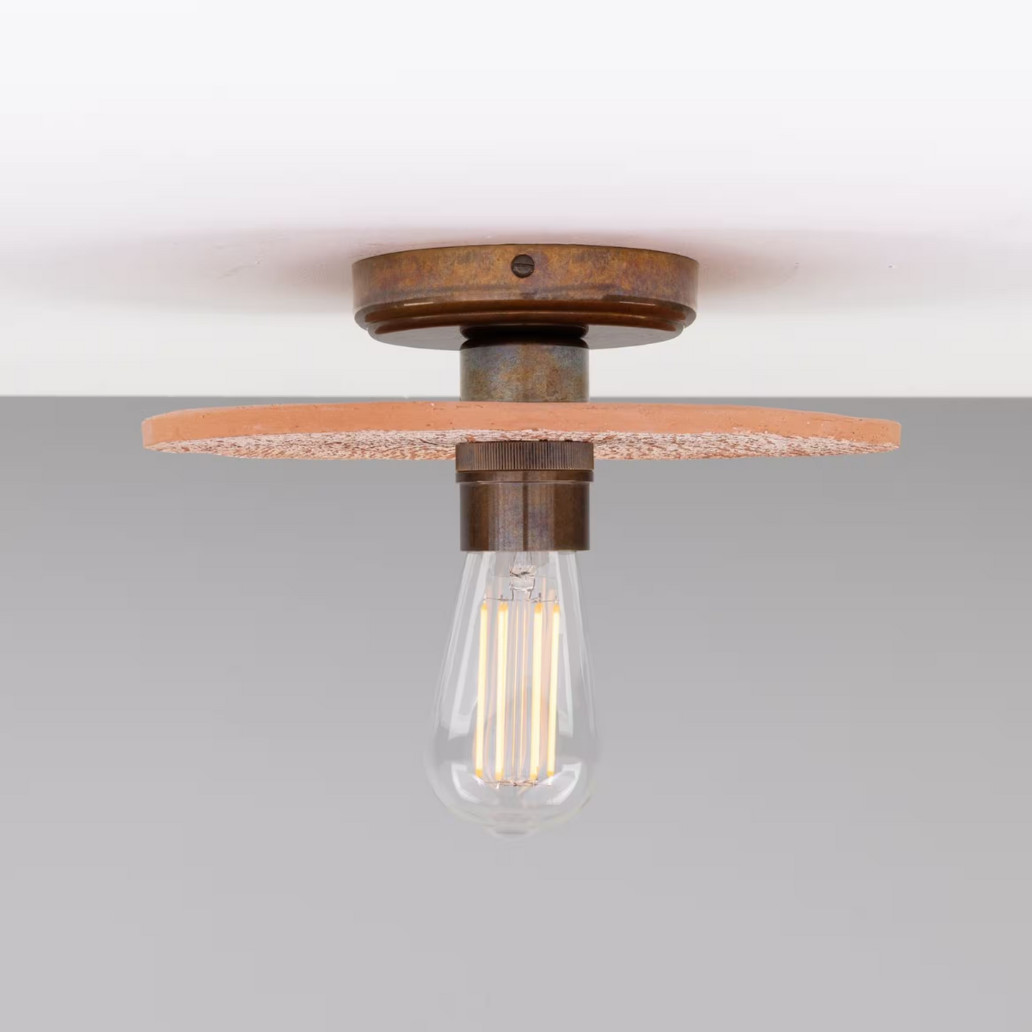 Bog Oak Organic Ceramic Disc Ceiling Light