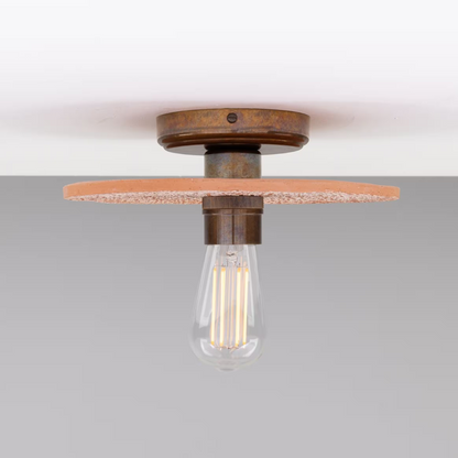 Bog Oak Organic Ceramic Disc Ceiling Light