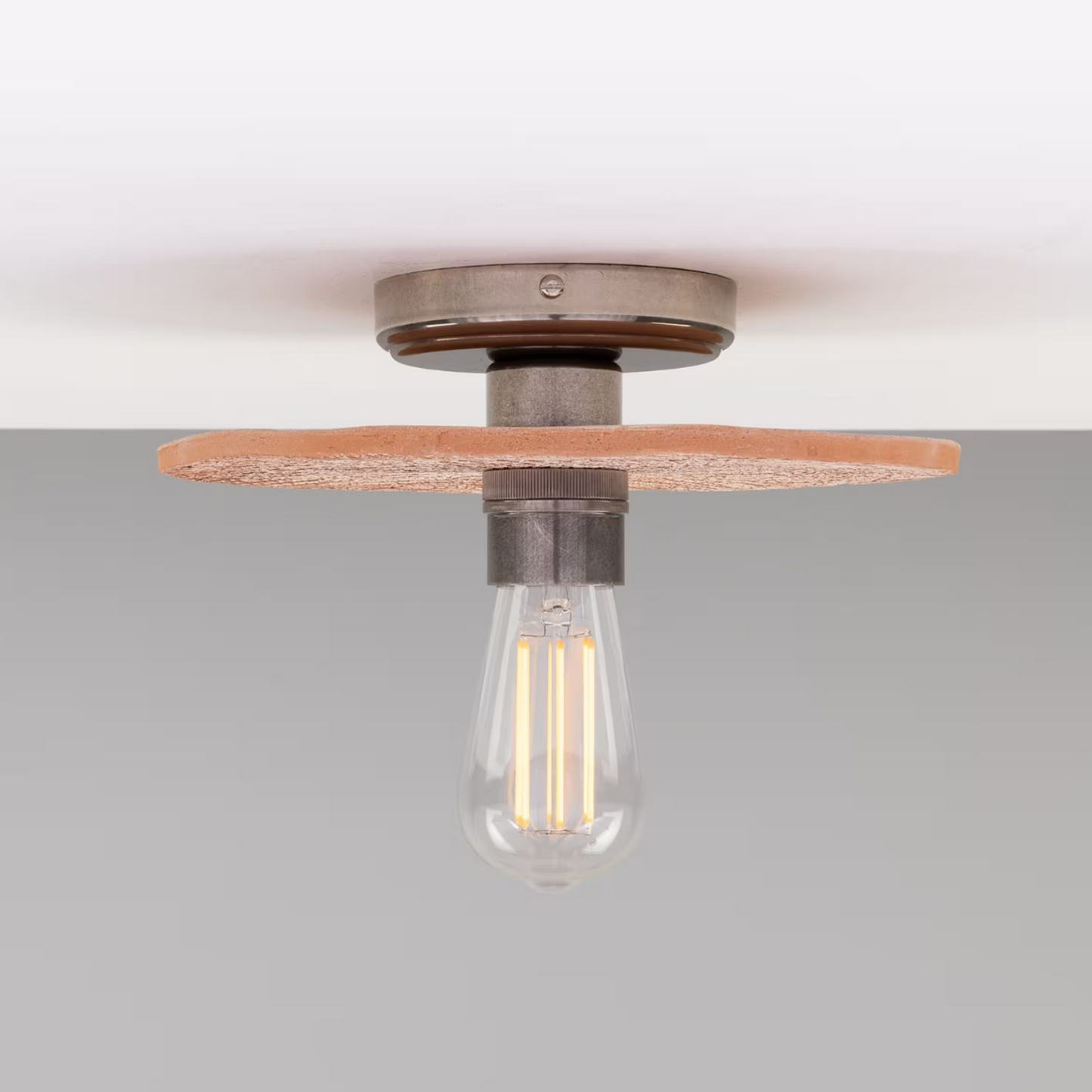 Bog Oak Organic Ceramic Disc Ceiling Light