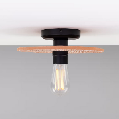 Bog Oak Organic Ceramic Disc Ceiling Light