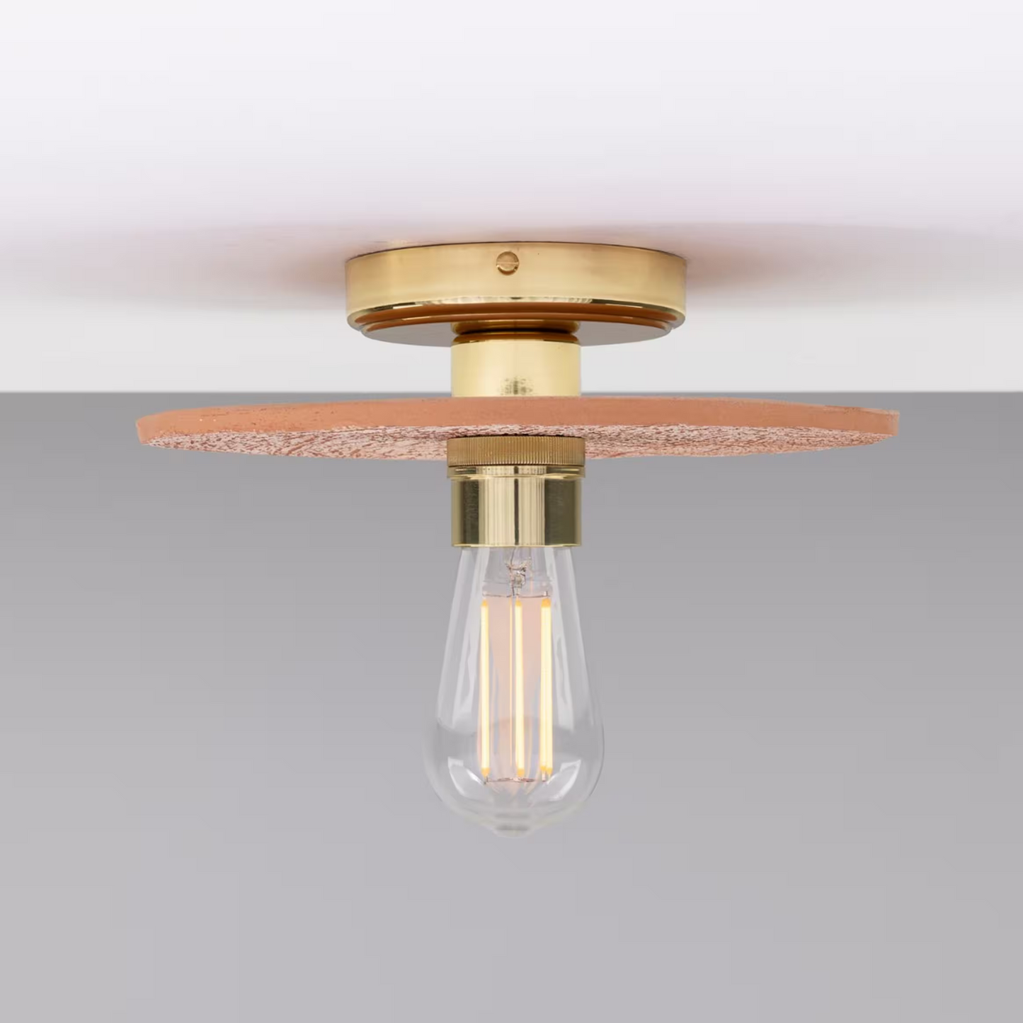 Bog Oak Organic Ceramic Disc Ceiling Light