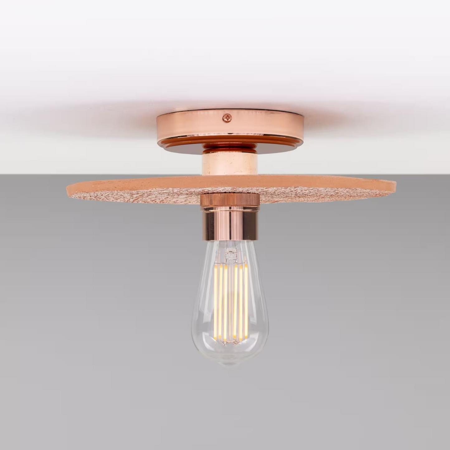 Bog Oak Organic Ceramic Disc Ceiling Light