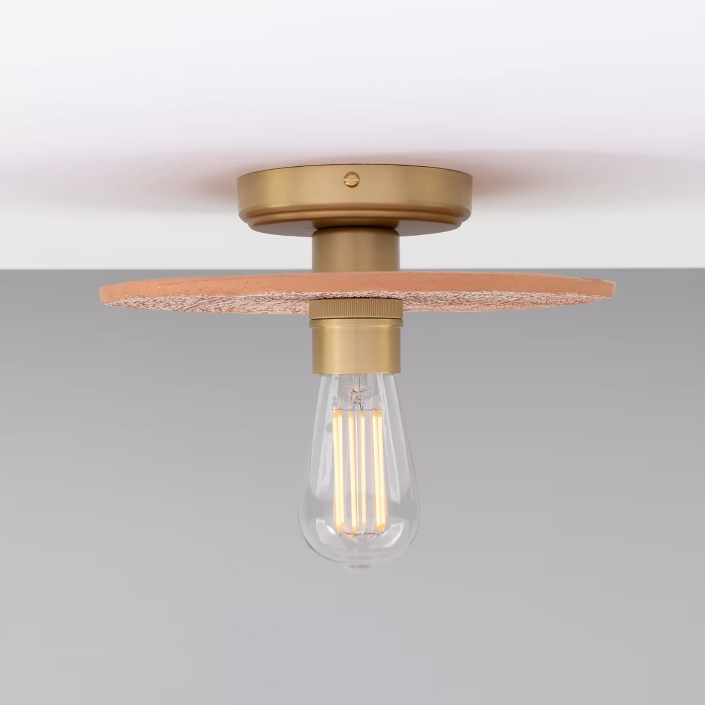 Bog Oak Organic Ceramic Disc Ceiling Light