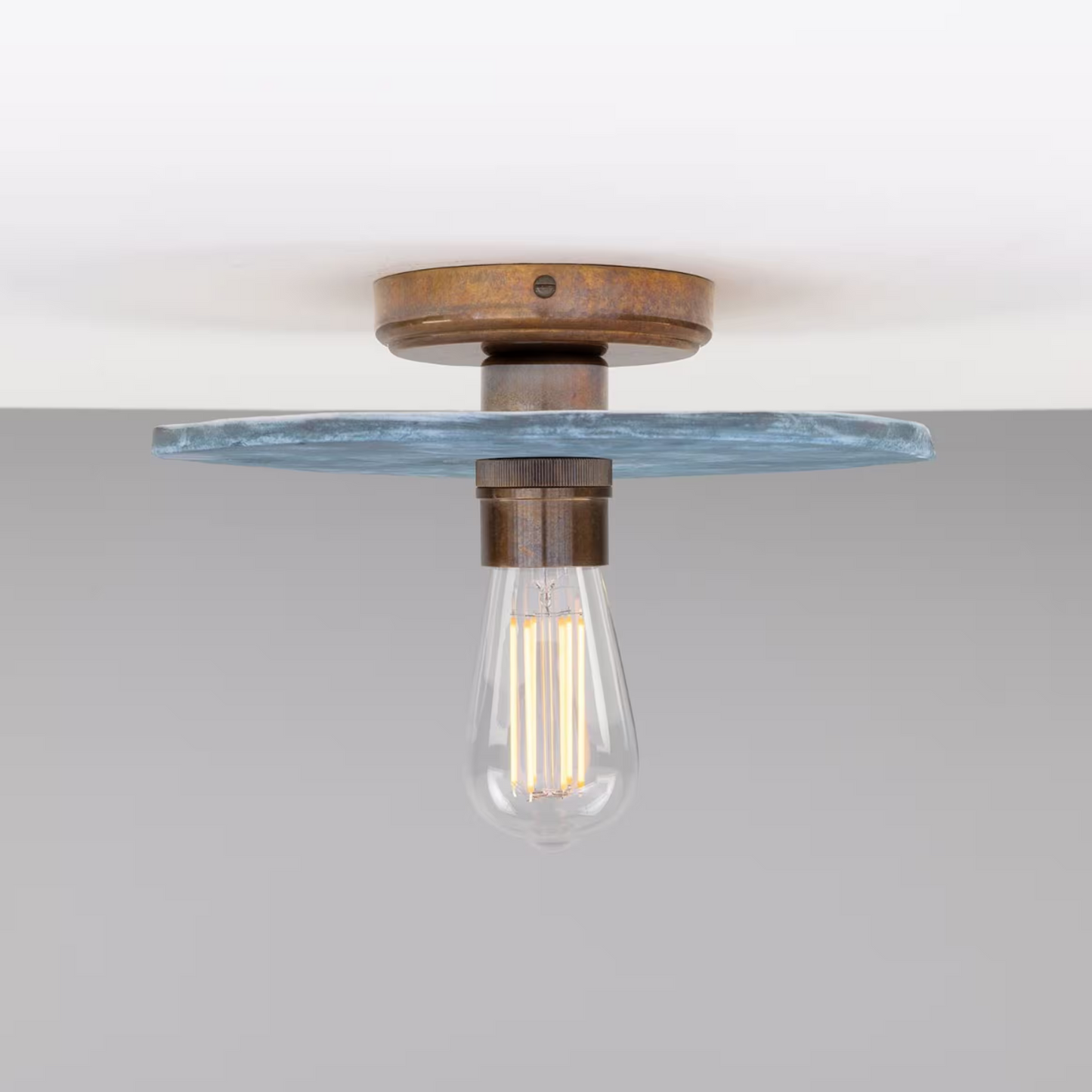 Bog Oak Organic Ceramic Disc Ceiling Light