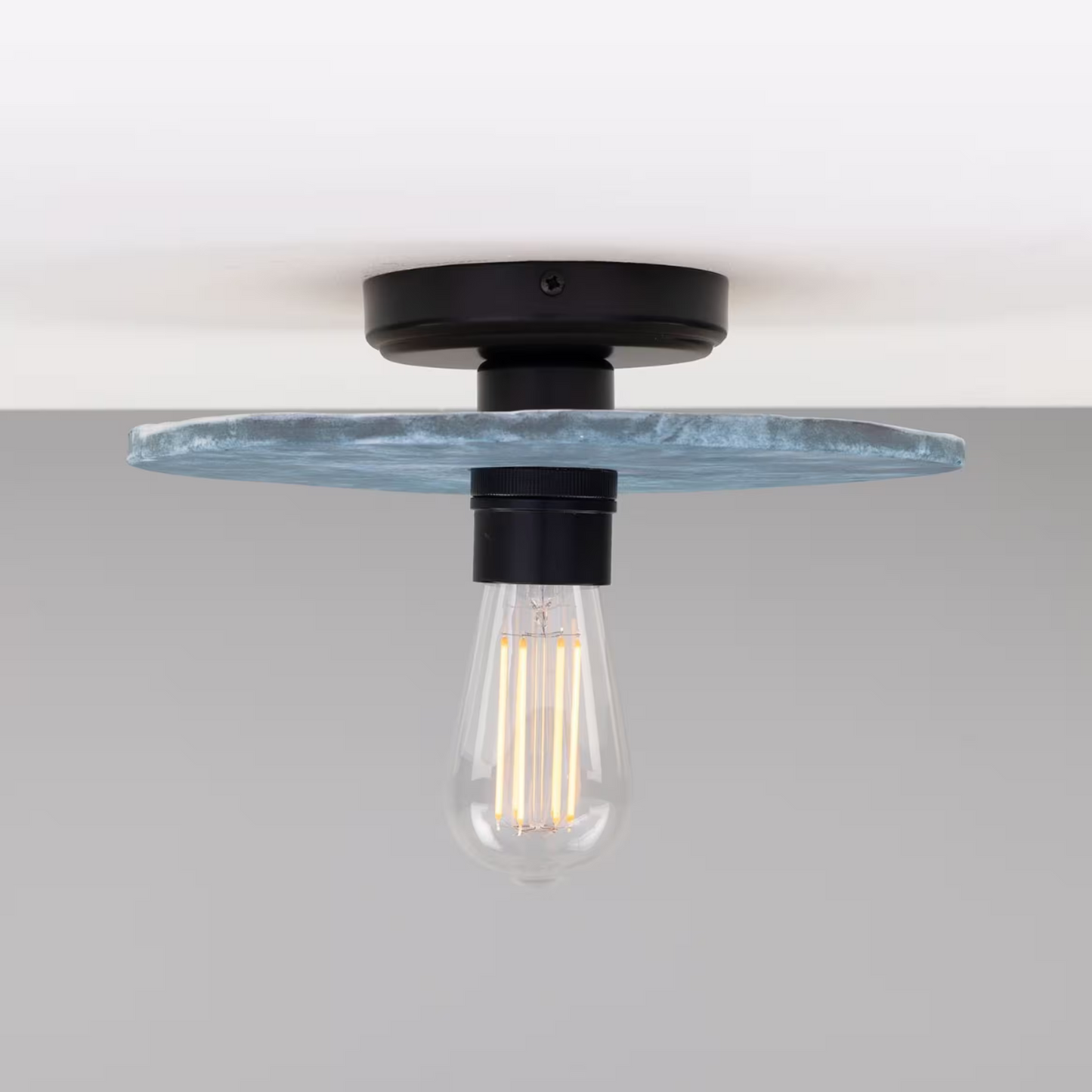 Bog Oak Organic Ceramic Disc Ceiling Light