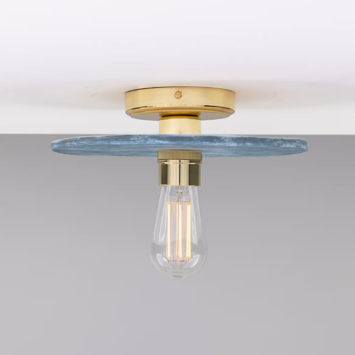 Bog Oak Organic Ceramic Disc Ceiling Light