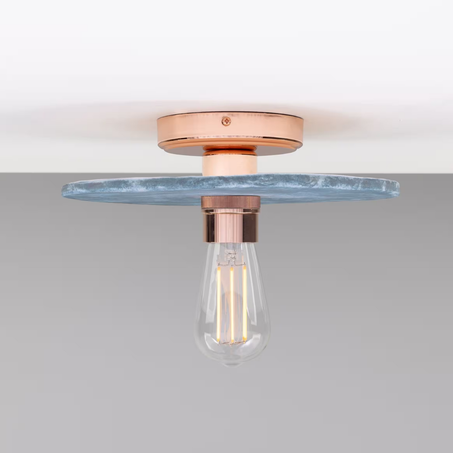 Bog Oak Organic Ceramic Disc Ceiling Light