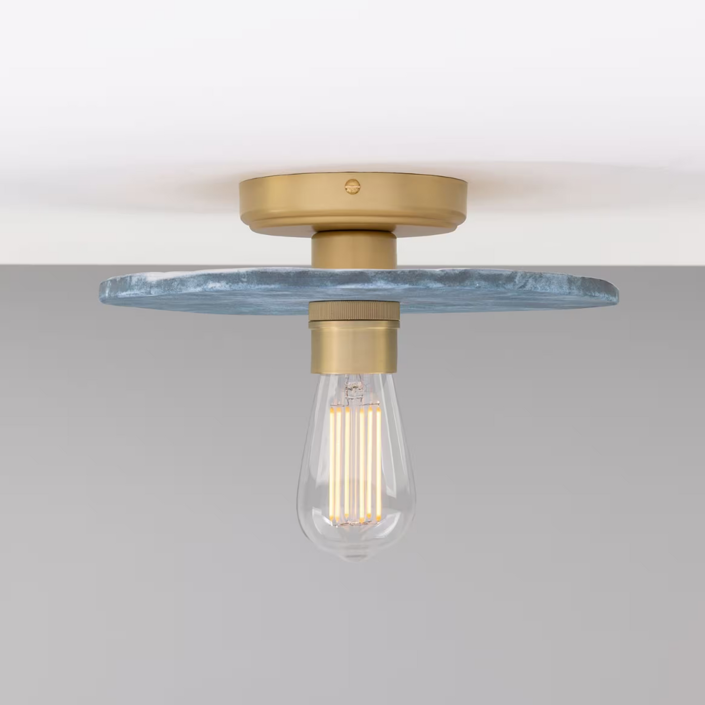 Bog Oak Organic Ceramic Disc Ceiling Light