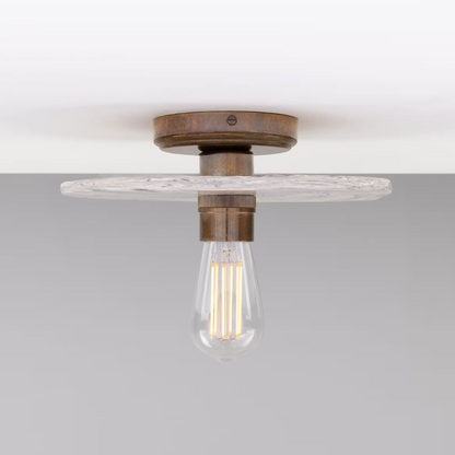 Bog Oak Organic Ceramic Disc Ceiling Light