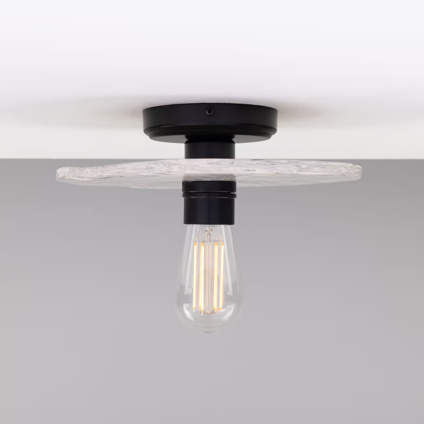 Bog Oak Organic Ceramic Disc Ceiling Light