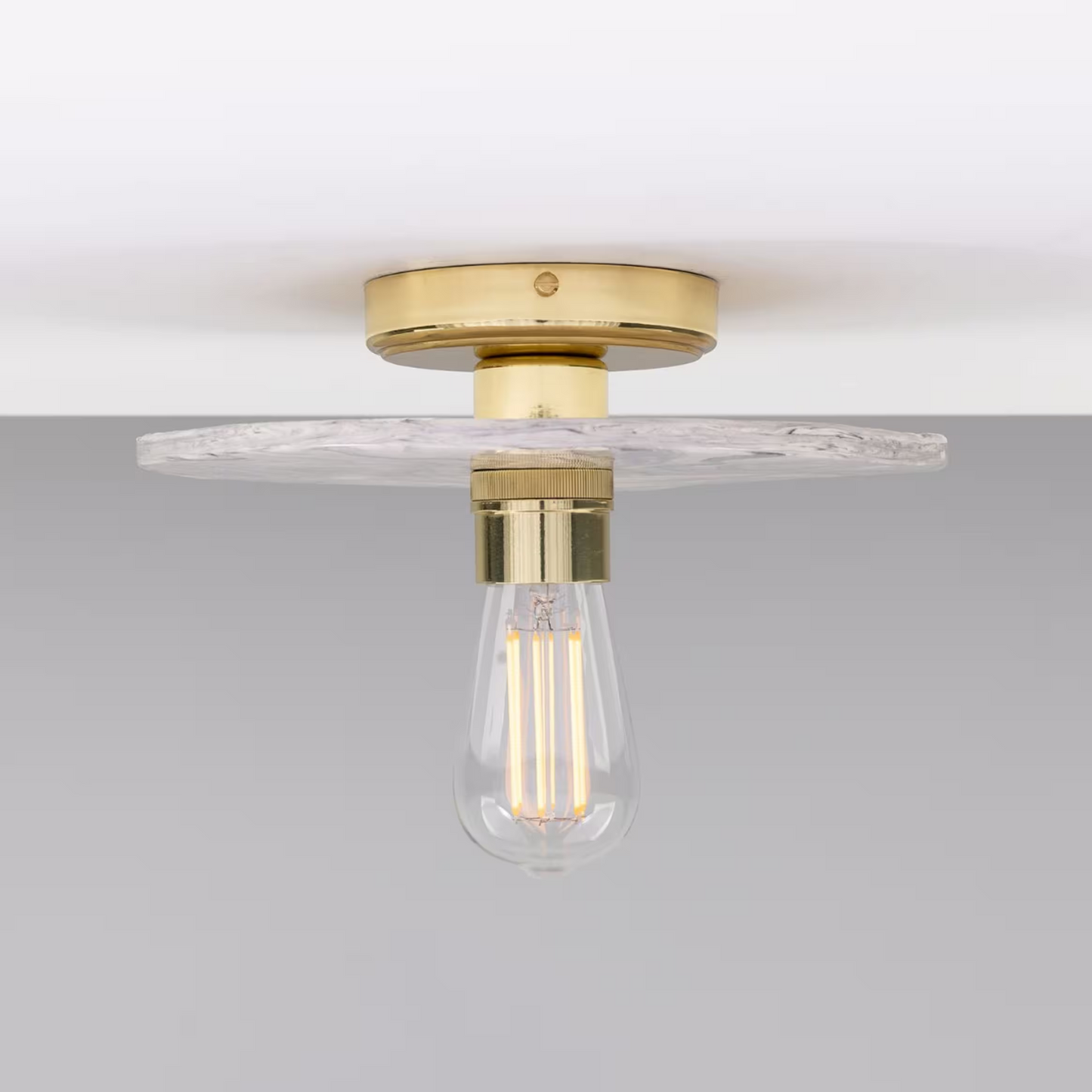 Bog Oak Organic Ceramic Disc Ceiling Light