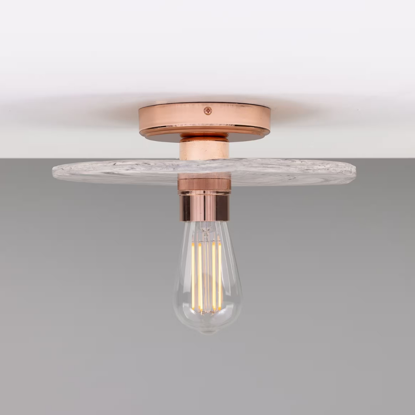 Bog Oak Organic Ceramic Disc Ceiling Light