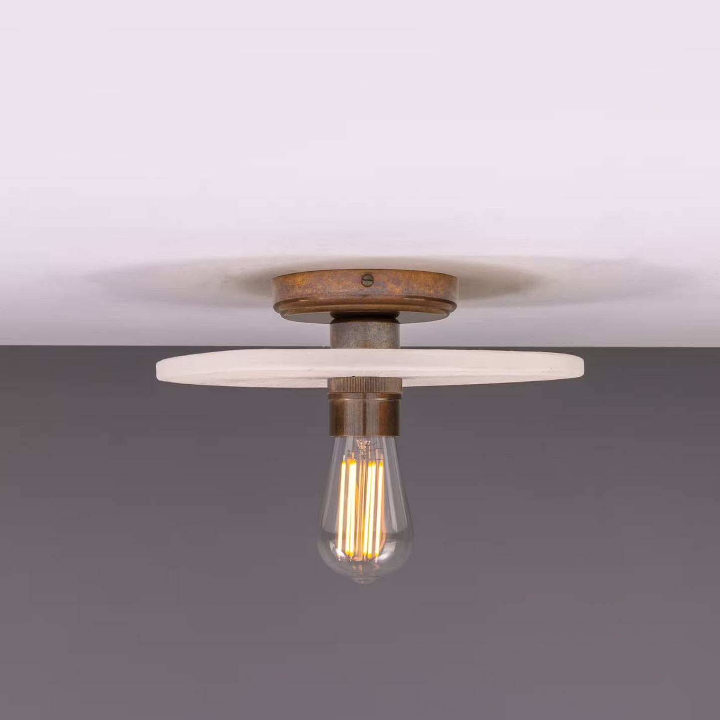 Bog Oak Organic Ceramic Disc Ceiling Light