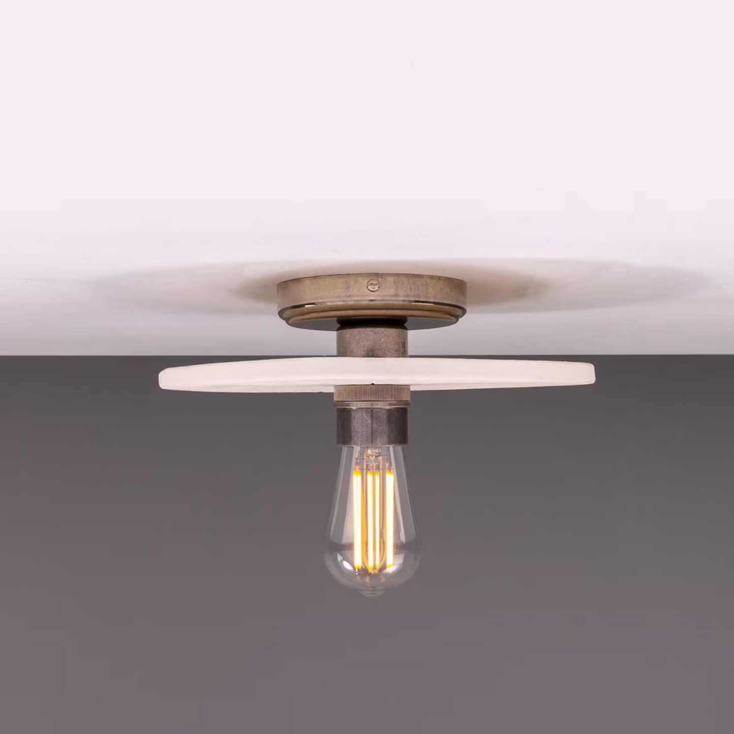 Bog Oak Organic Ceramic Disc Ceiling Light