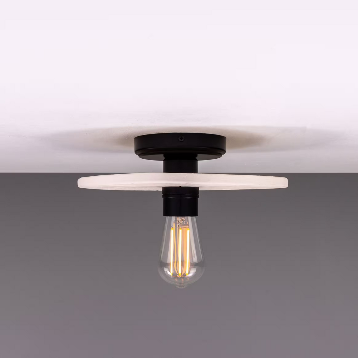 Bog Oak Organic Ceramic Disc Ceiling Light