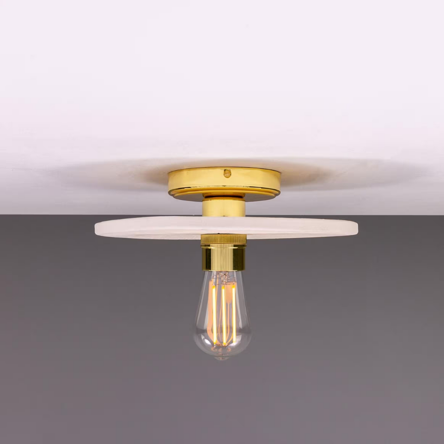 Bog Oak Organic Ceramic Disc Ceiling Light