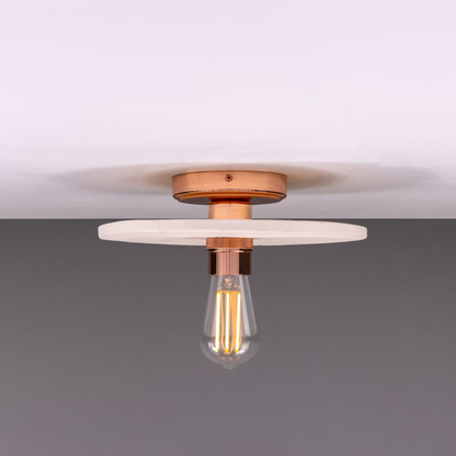 Bog Oak Organic Ceramic Disc Ceiling Light