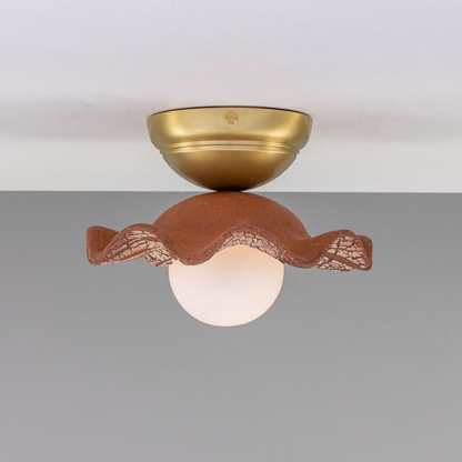 Rivale Wavy Ceramic Ceiling Light