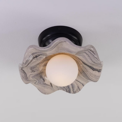Rivale Wavy Ceramic Ceiling Light