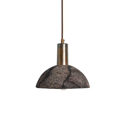 Kauri 20cm Organic Ceramic Dome Pendant
