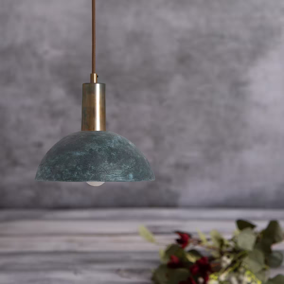 Kauri 20cm Organic Ceramic Dome Pendant