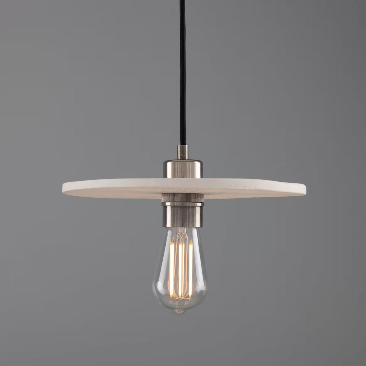 Bog Oak Organic Ceramic Disc Pendant