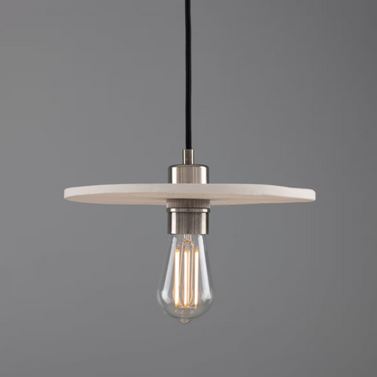 Bog Oak Organic Ceramic Disc Pendant