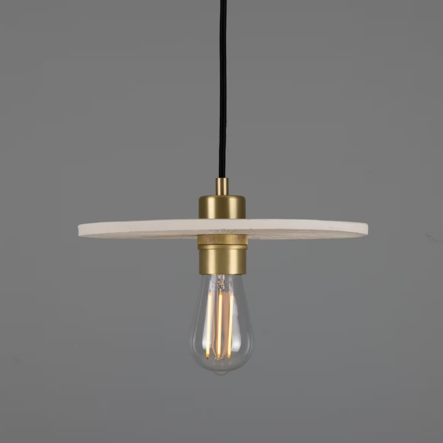 Bog Oak Organic Ceramic Disc Pendant