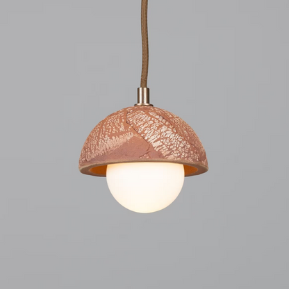 Ferox Small Ceramic Dome Pendant Light