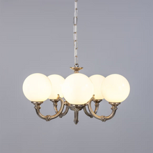 Ben 5-Arm Ornate Brass Chandelier