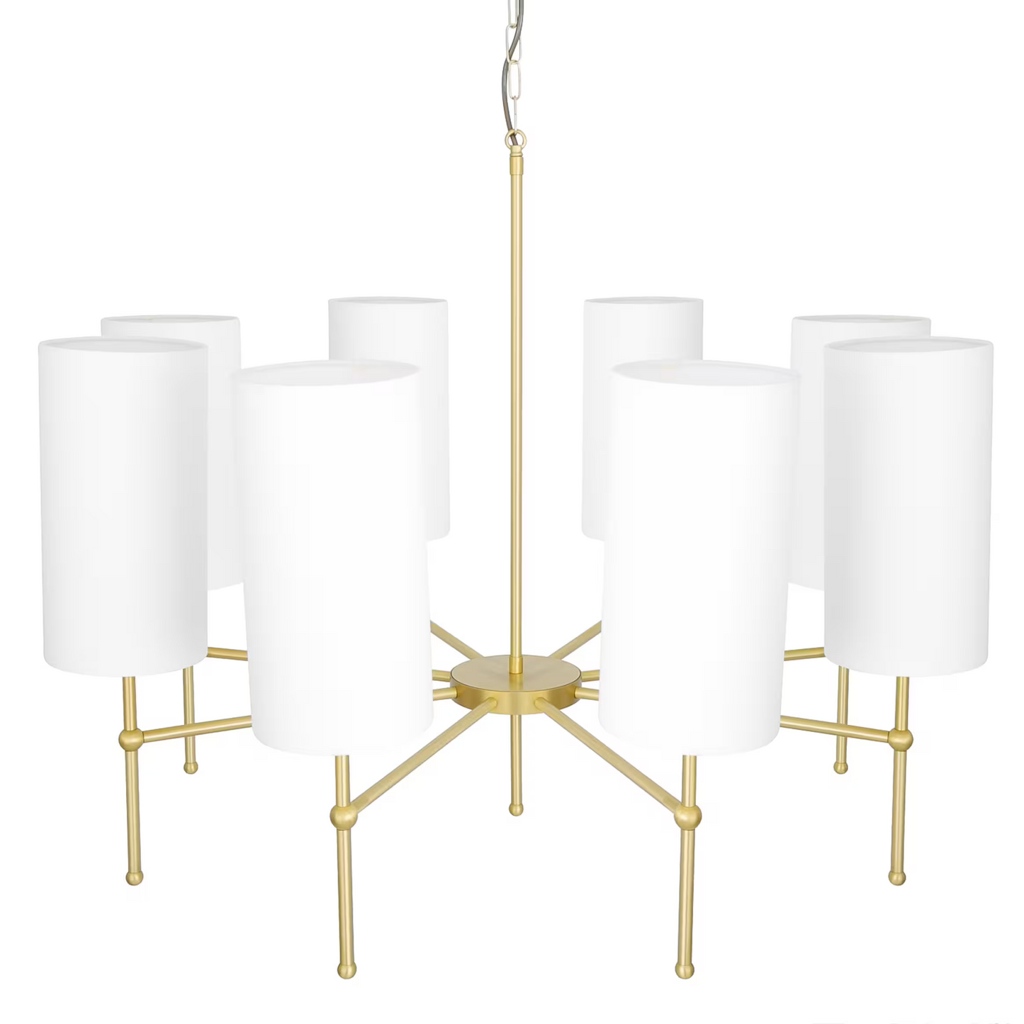 Arizona 8-Arm Modern Brass Chandelier