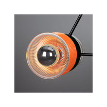 Eclipse Multicoloured Holophane Glass Dish Pendant