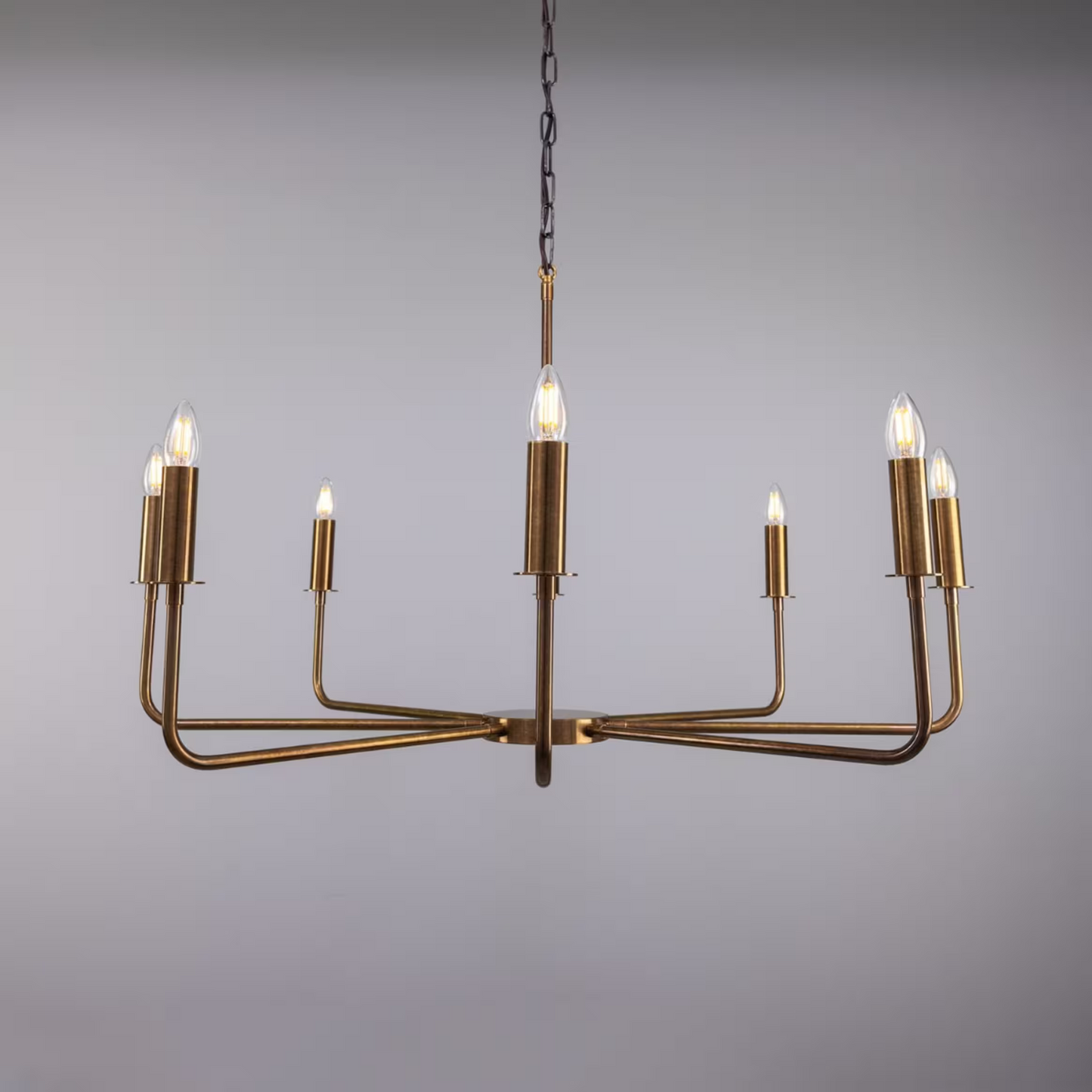 Irvine 8-Light Modern Brass Chandelier