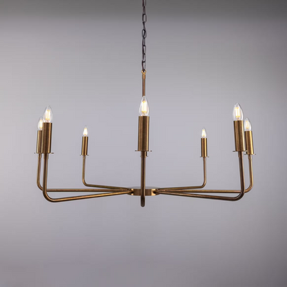 Irvine 8-Light Modern Brass Chandelier