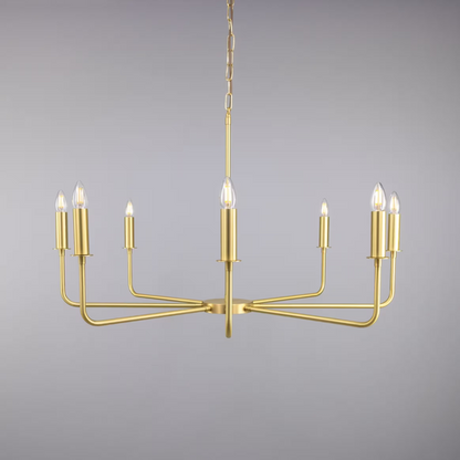 Irvine 8-Light Modern Brass Chandelier