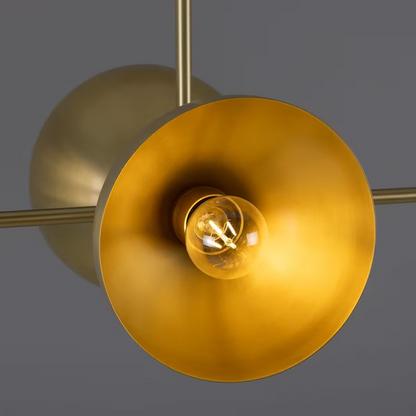 Eclipse 6-Light Brass Dome Pedant