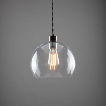 Eden Clear Open Glass Globe Pendant
