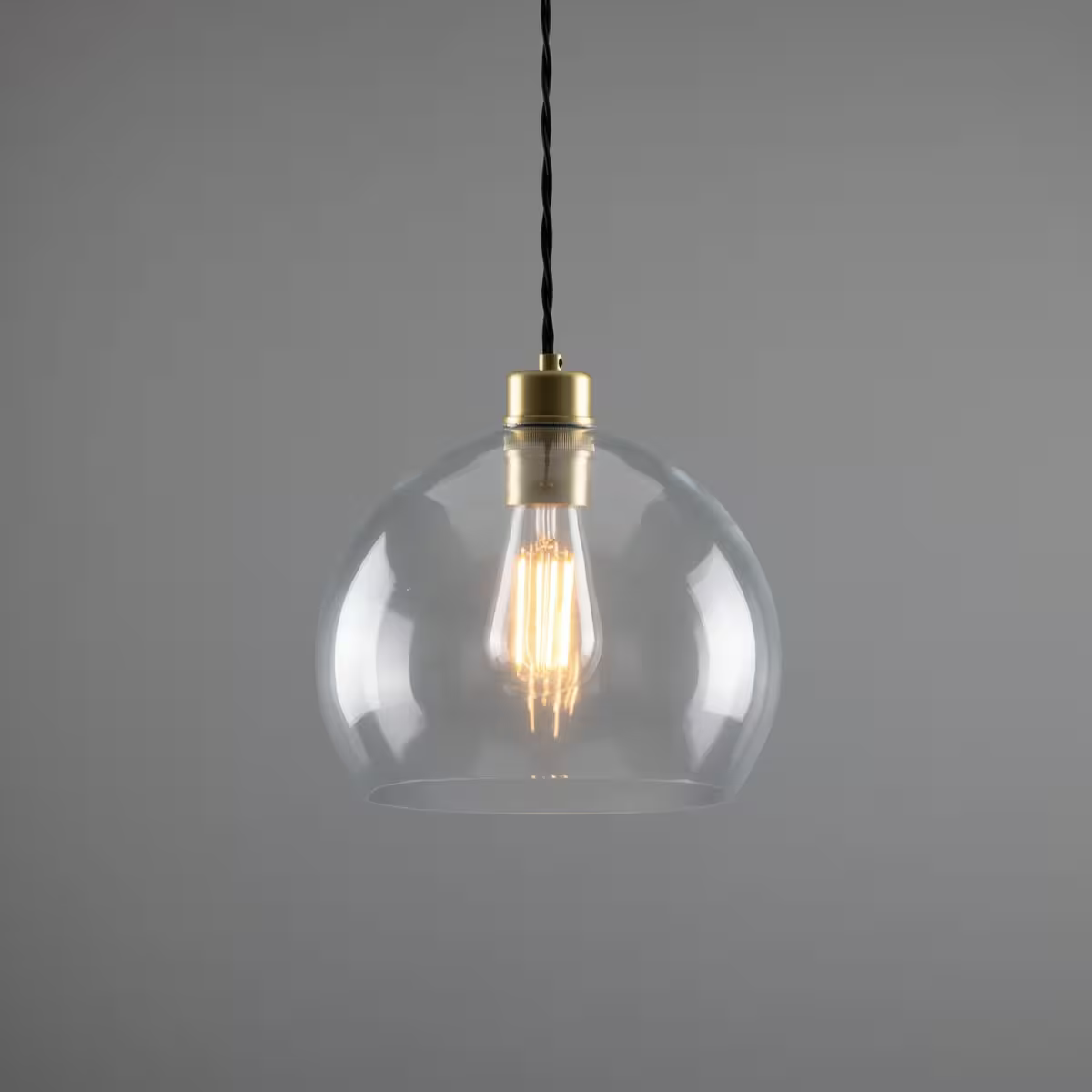 Eden Clear Open Glass Globe Pendant