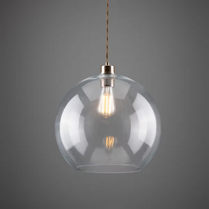 Eden Clear Open Glass Globe Pendant