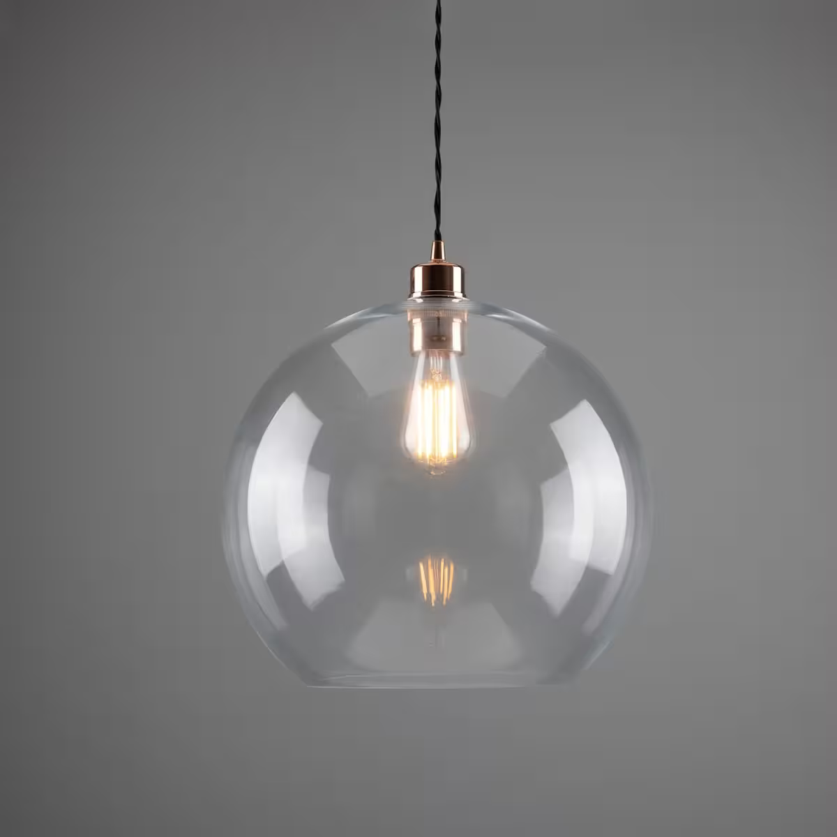 Eden Clear Open Glass Globe Pendant