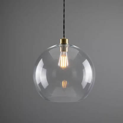 Eden Clear Open Glass Globe Pendant
