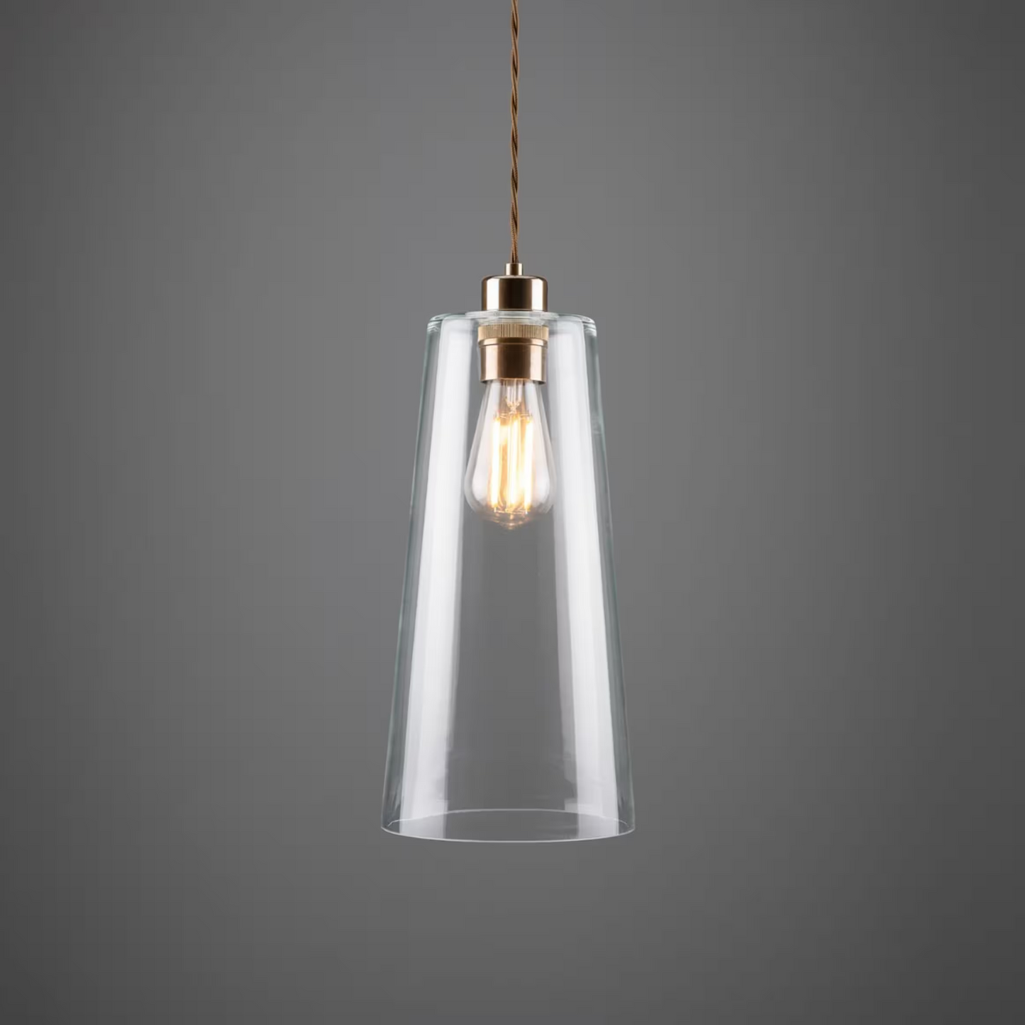 Malang Tall Slender Clear Glass Pendant