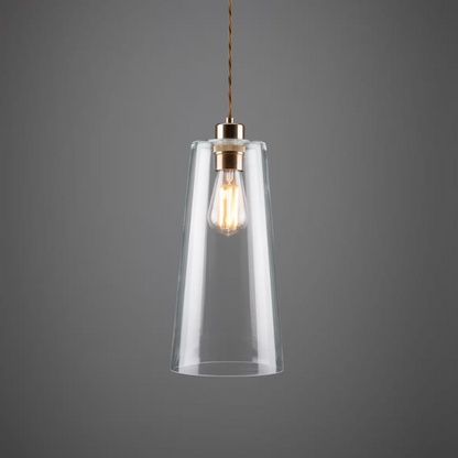 Malang Tall Slender Clear Glass Pendant